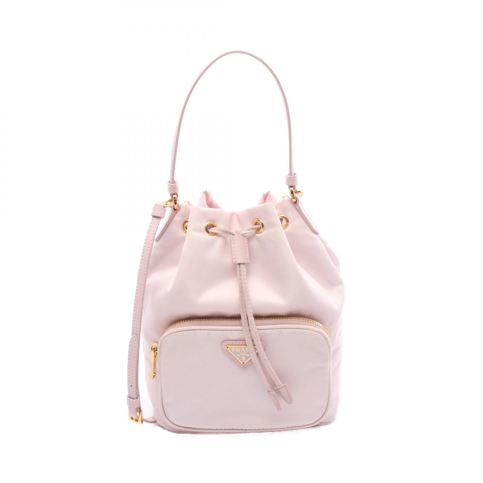 Prada Vela Handbag Leather Pink